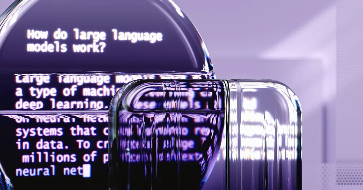 Abstract representation of large language models and AI technology.